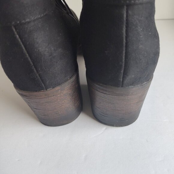 Ladies SZ 8-1/2 W (WC) White Mountain Black Vegan Suede Boot - Picture 5 of 7